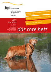 Heft 2/2015 - Bundesverband Praktizierender Tierärzte eV