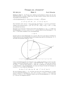 ¨Ubungen zur ” Geometrie“ Blatt 3