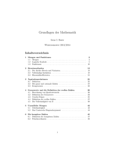 Grundlagen der Mathematik