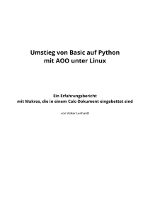 Umstieg von Basic auf Python mit AOO unter Linux