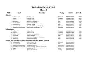 Buecherliste 2016_17 Klasse 8