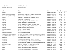 Schulbuchliste Helmholtz-Gymnasium Schuljahr: 2013/2014