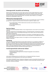 Schwangerschaft, Sexualit&auml;t, Verh&uuml;tung - sex-i.ch