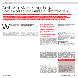 Ambush Marketing: Legal von Grossereignissen