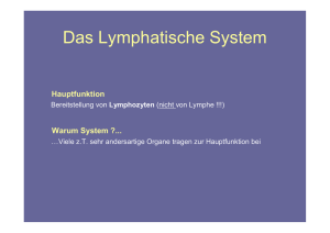 Das Lymphatische System - Ruhr