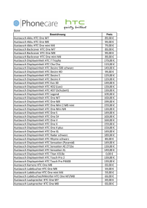 Bonn Bezeichnung Preis Austausch Akku HTC One M7 89,00