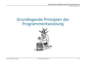 Grundlegende Prinzipien der Programmentwicklung