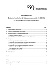 Stellungnahme der Deutschen Gesellschaft für