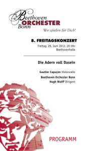 PROGRAMM - Beethoven Orchester Bonn