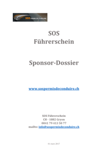 SOS Führerschein Sponsor-Dossier