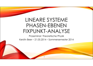 lineare systeme phasen-ebenen fixpunkt-analyse