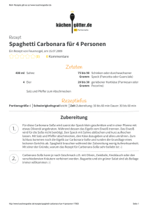 Spaghetti Carbonara für 4 Personen