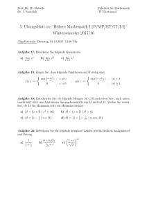 Blatt 5 - Mathematik, TU Dortmund