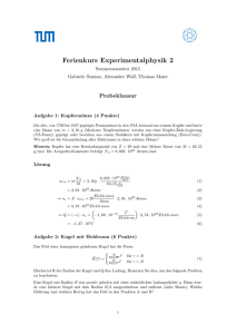 Ferienkurs Experimentalphysik 2