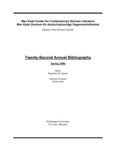 Twenty-Second Annual Bibliography