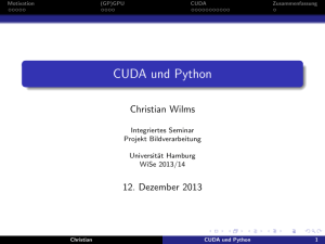 CUDA und Python - KOGS