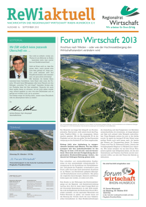 forum wirtschaft 2013 - Regionalrat Wirtschaft