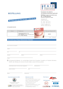 bestellung - EAID - European Academy of Implant Dentistry