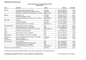 Schulbuchliste Klasse 6 - Realschule plus Oberwesel