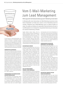 Magazin: Vom E-Mail Marketing zum Lead Management