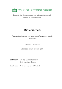 Robuste Lokalisierung von autonomen Fahrzeugen mittels