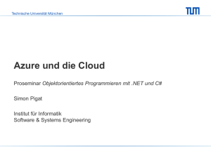 Azure und die Cloud - Software and Systems Engineering