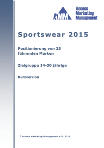 Sportswear 2015 - Access Marketing Management eV