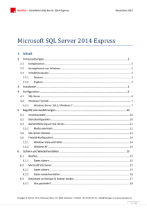 Installationsanleitung MS SQL-Server (Express)