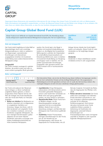 Capital Group Global Bond Fund (LUX) Xd USD