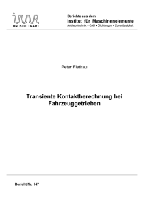 Transiente Kontaktberechnung bei Fahrzeuggetrieben