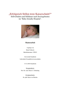&bdquo;Erfolgreich Stillen trotz Kaiserschnitt?&ldquo;