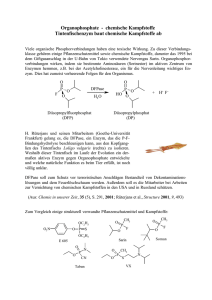 Organophosphate - chemische Kampfstoffe Tintenfischenzym baut