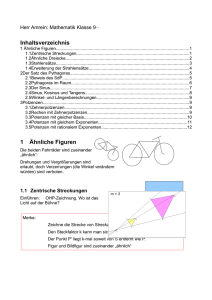 Inhaltsverzeichnis 1 Ähnliche Figuren