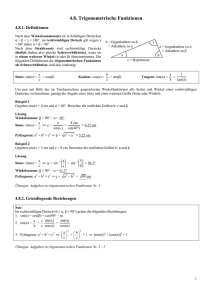 4.8. Trigonometrische Funktionen - Poenitz