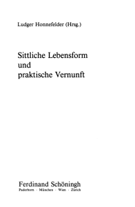 Religion und Ethos. Christlicher Glaube als Quelle konkreter Moral