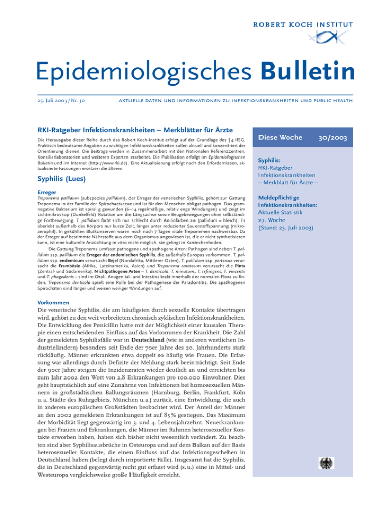 RKI-Ratgeber Infektionskrankheiten
