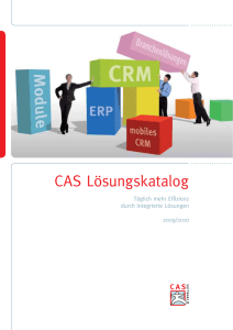 CAS Lösungskatalog - CAS genesisWorld SwissEdition