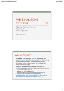 PHYSIKALISCHE TECHNIK 01