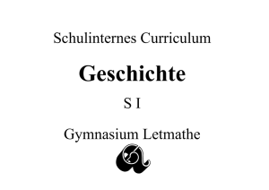 Lehrplan für Sek. I - Gymnasium Letmathe