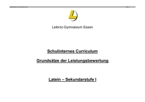 Latein - Leibniz-Gymnasium Essen