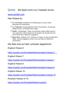 Quizlet Mit Spaß (nicht nur) Vokabeln lernen www.quizlet.com Hier