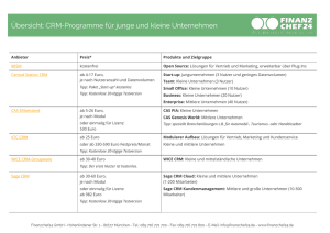 Liste von 12 Anbietern von CRM-Programmen