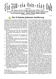 Die 10 Gebote jüdischer Verführung