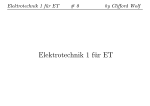 Elektrotechnik 1 für ET