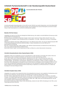 Infoblatt Parteienlandschaft in der Bundesrepublik Deutschland