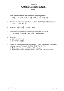 1. Mathematikschulaufgabe - mathe-physik