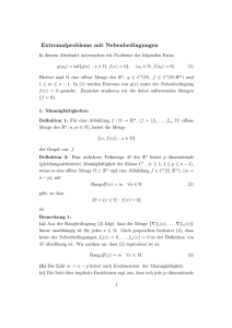 Extremalprobleme mit Nebenbedingungen