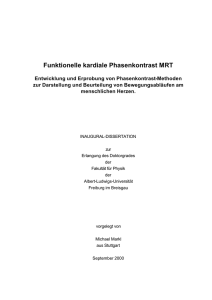 Funktionelle kardiale Phasenkontrast MRT