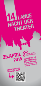 25.april - Lange Nacht der Theater Hannover