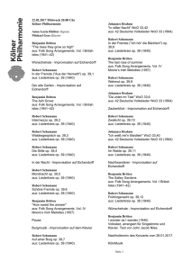 Konzerte - Auswahl - Kölner Philharmonie